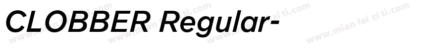CLOBBER Regular字体转换